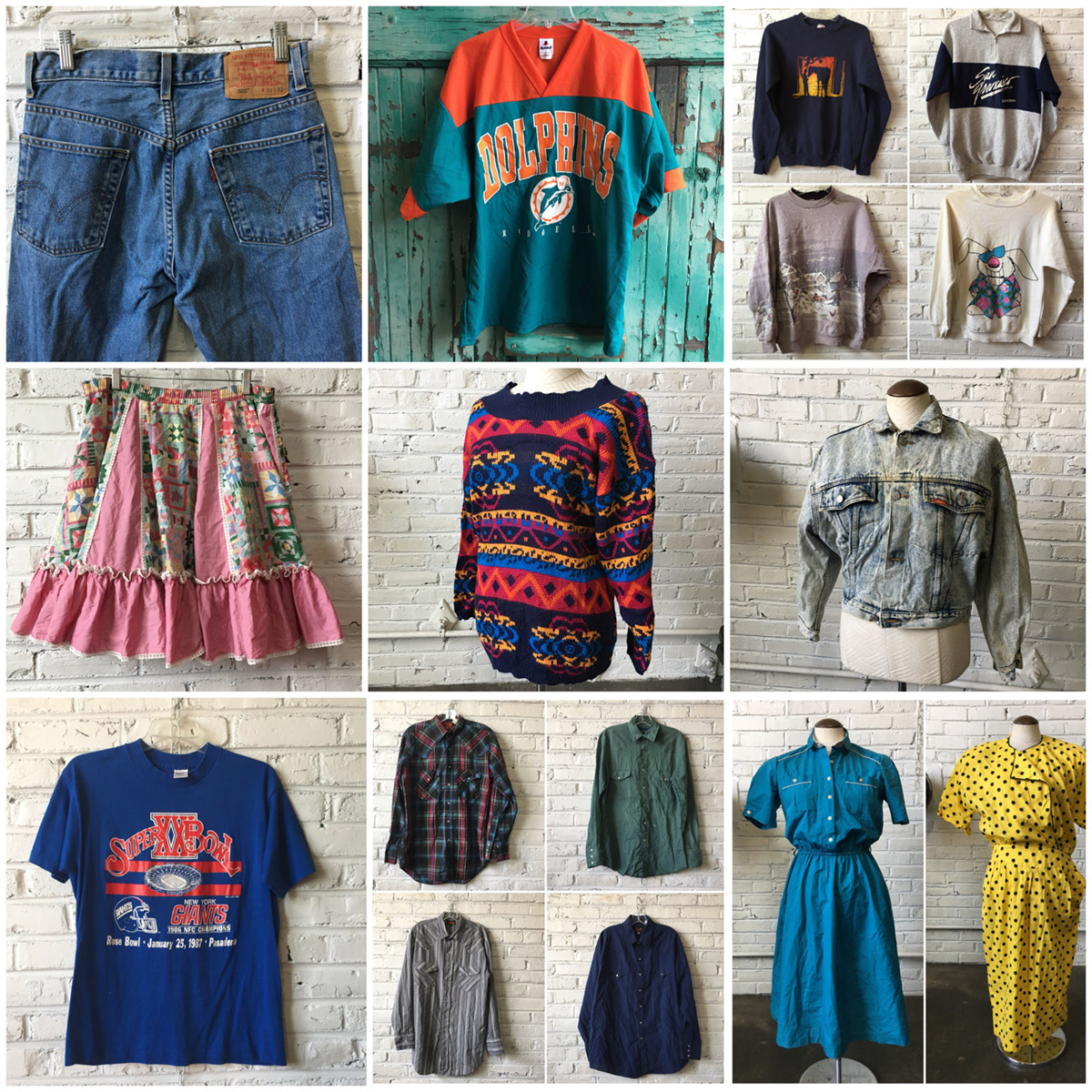 Mixed Vintage Clothing (mens & womens) by the pound Bulk Vintage Clothing
